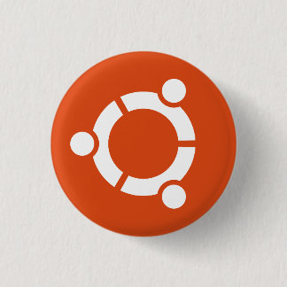 Bóton Redondo 2.54cm Botão de Ubuntu