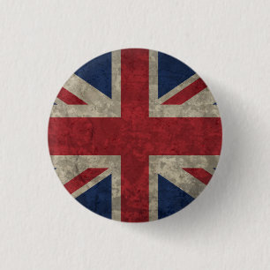 Bóton Redondo 2.54cm Botão de Union Jack