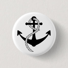 Bóton Redondo 2.54cm Botão de Weiss do Anker schwarz