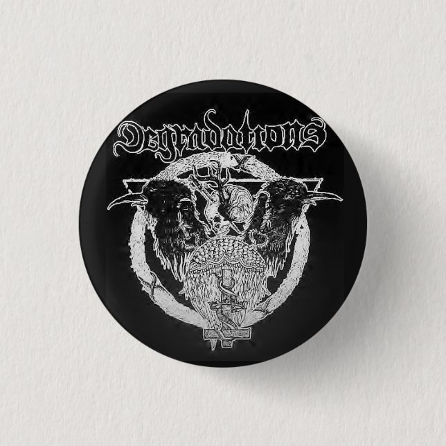 Bóton Redondo 2.54cm Botão Degradação-Pequeno dos espantalhos (Frente)