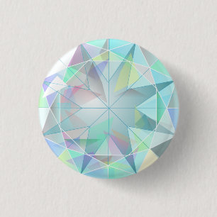 Bóton Redondo 2.54cm Botão Diamante