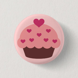 Bóton Redondo 2.54cm Botão do amor do cupcake