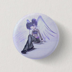 Bóton Redondo 2.54cm "Botão do anjo imperfeito" (roxo)