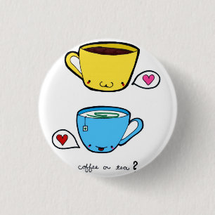 Bóton Redondo 2.54cm Botão do café ou do chá