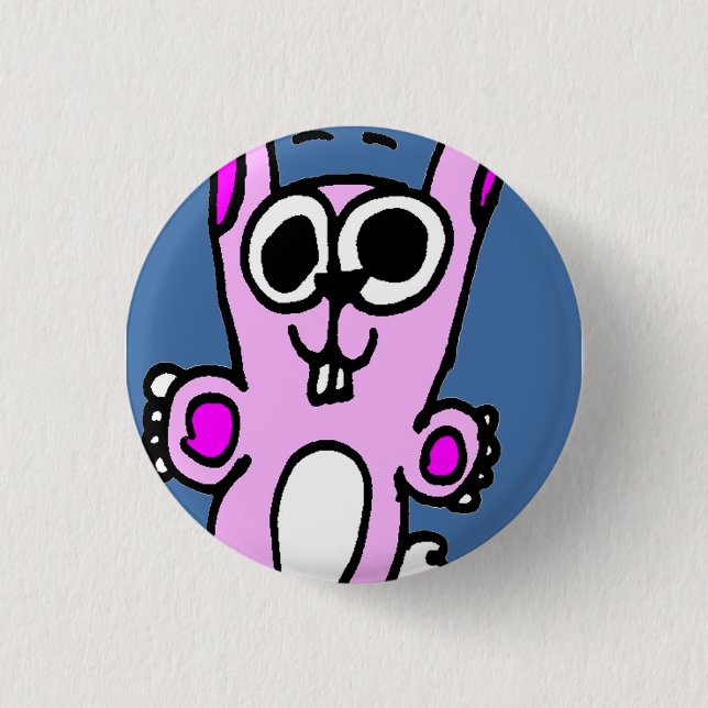 Bóton Redondo 2.54cm Botão do coelho (Frente)