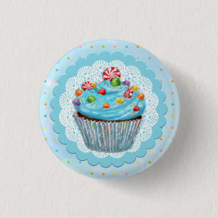 Bóton Redondo 2.54cm Botão do Cupcake do doce