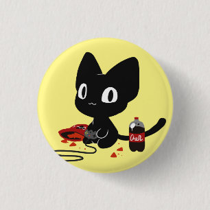 Bóton Redondo 2.54cm Botão do gatinho do Gamer