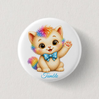 Bóton Redondo 2.54cm Botão do Gatinho Tumble