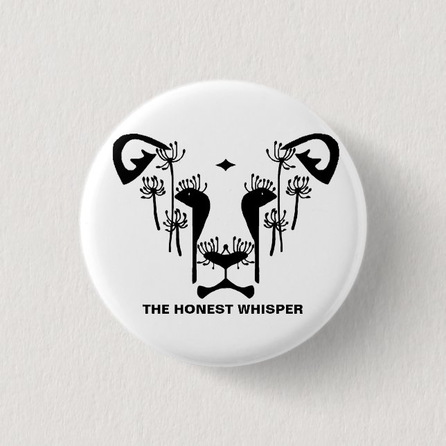 Bóton Redondo 2.54cm Botão do leão de Dandi (Frente)