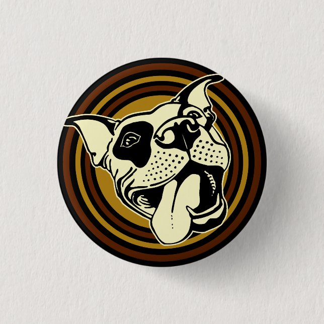 Bóton Redondo 2.54cm botão do louie (Frente)