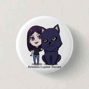 Bóton Redondo 2.54cm Botão do Lupine de Artemis - Ares & Artemis