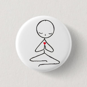 Bóton Redondo 2.54cm Botão do Meditator (pequeno)