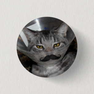 Bóton Redondo 2.54cm botão do moustache do mewler dos ferris