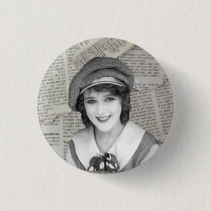 Bóton Redondo 2.54cm Botão do Nymphet de Mary Pickford