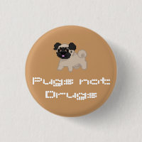 Botão do Pug do pixel