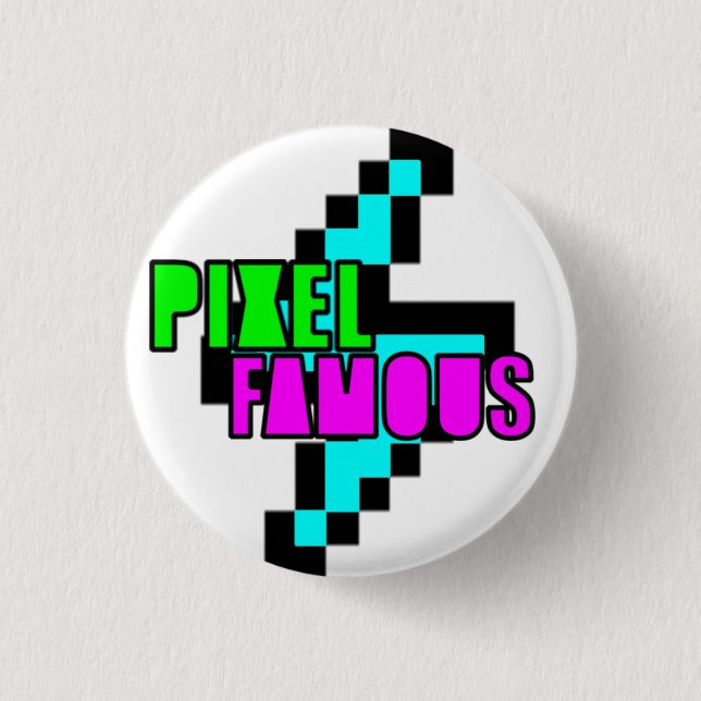 Bóton Redondo 2.54cm Botão do relâmpago (Frente)