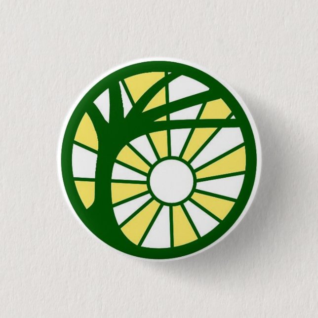 Bóton Redondo 2.54cm Botão do símbolo de Atheopagan (Frente)