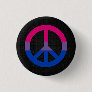 Bóton Redondo 2.54cm Botão do sinal de paz da bandeira do Bisexuality