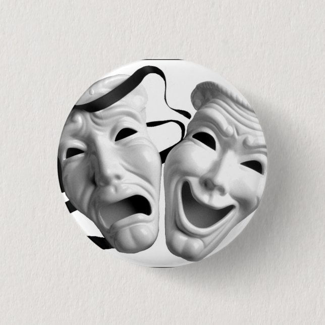 Bóton Redondo 2.54cm Botão do teatro (Frente)