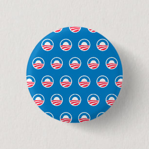 Bóton Redondo 2.54cm Botão do teste padrão de Obama