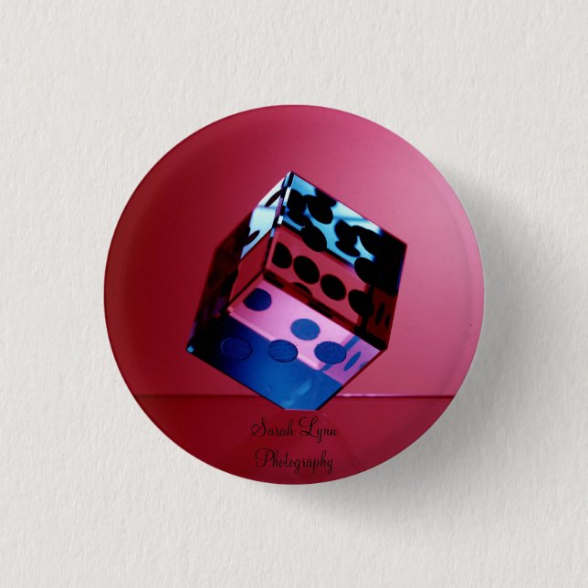 Bóton Redondo 2.54cm Botão dos dados (Frente)