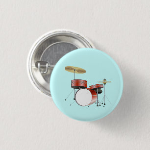 Bóton Redondo 2.54cm Botão Drummer do Conjunto de Tambores