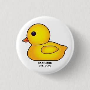 Bóton Redondo 2.54cm Botão Ducky de borracha