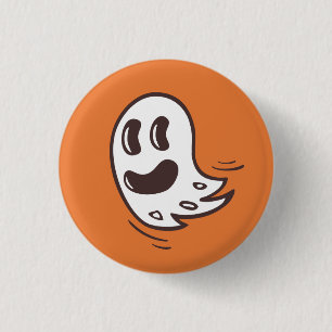 Bóton Redondo 2.54cm Botão engraçado da ilustração do fantasma