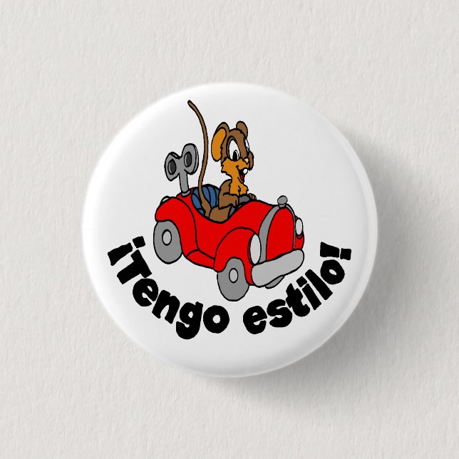 Bóton Redondo 2.54cm Botão espanhol - do "estilo de Tengo ¡! " (Frente)