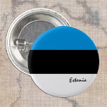 Bóton Redondo 2.54cm Botão Estônia, Bandeira Estoniana patriótica<br><div class="desc">Botões: Bandeira da Estônia e da Estônia - amar meu país,  viagem,  feriado,  patriotas nacionais/fãs desportivos</div>