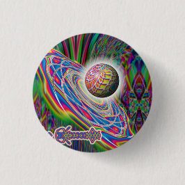 Bóton Redondo 2.54cm Botão estrangeiro da nave espacial