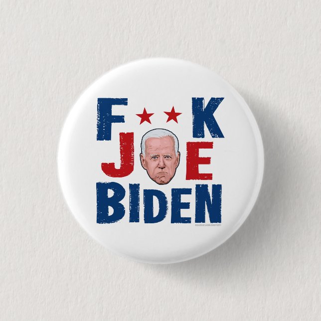 Bóton Redondo 2.54cm Botão F**K JOE BIDEN (Frente)