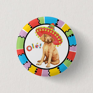 Bóton Redondo 2.54cm Botão Fiesta Vizsla Pinback