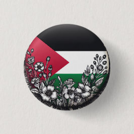 BÓTON REDONDO 2.54CM BOTÃO FLORAL DA PALESTINA