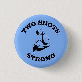 Bóton Redondo 2.54cm Botão Forte de Vacinação