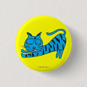Bóton Redondo 2.54cm Botão Gato Preguiçoso