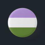 Bóton Redondo 2.54cm Botão Genderqueer<br><div class="desc">Um simples design com a bandeira do orgulho do gênio.</div>