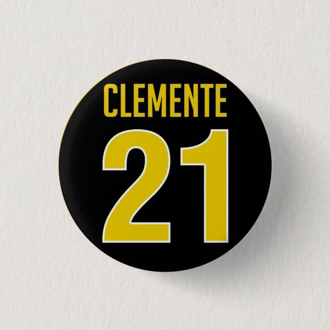 Bóton Redondo 2.54cm Botão honorário de Roberto Clemente (Frente)