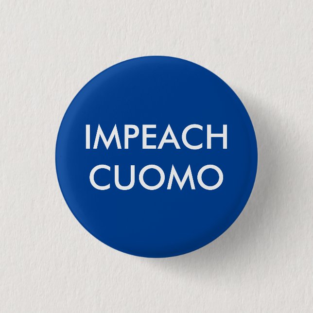 Bóton Redondo 2.54cm Botão Impeach Andre Cuomo Pinback (Frente)