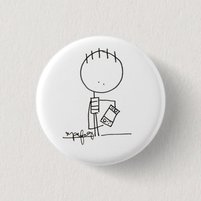 Bóton Redondo 2.54cm Botão Jogos (Frente)