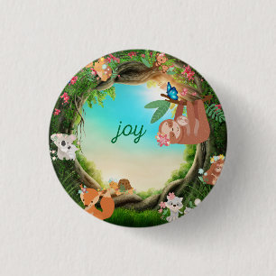 Bóton Redondo 2.54cm Botão Joy Animal