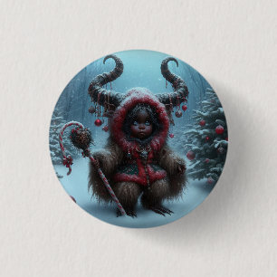 Bóton Redondo 2.54cm Botão Krampus Natal