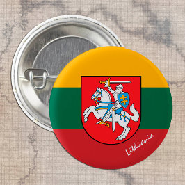 Bóton Redondo 2.54cm Botão Lituânia, moda de bandeira lituana patriota