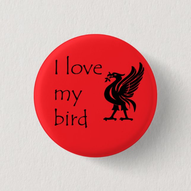 Bóton Redondo 2.54cm Botão - Liverpool Liverbird (Frente)