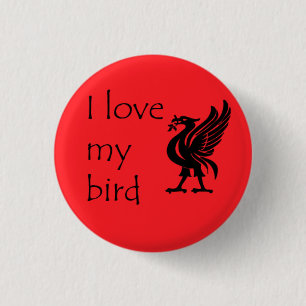 Bóton Redondo 2.54cm Botão - Liverpool Liverbird