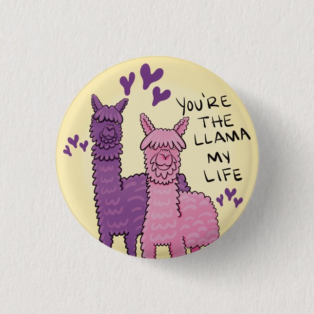 Bóton Redondo 2.54cm Botão LLOML (Frente)