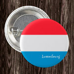Bóton Redondo 2.54cm Botão Luxemburgo, Bandeira do Luxemburgo patriótic<br><div class="desc">Bandeira do Luxemburgo e Luxemburgo - adoro o meu país,  viagem,  feriados,  patriotas nacionais/adeptos desportivos</div>