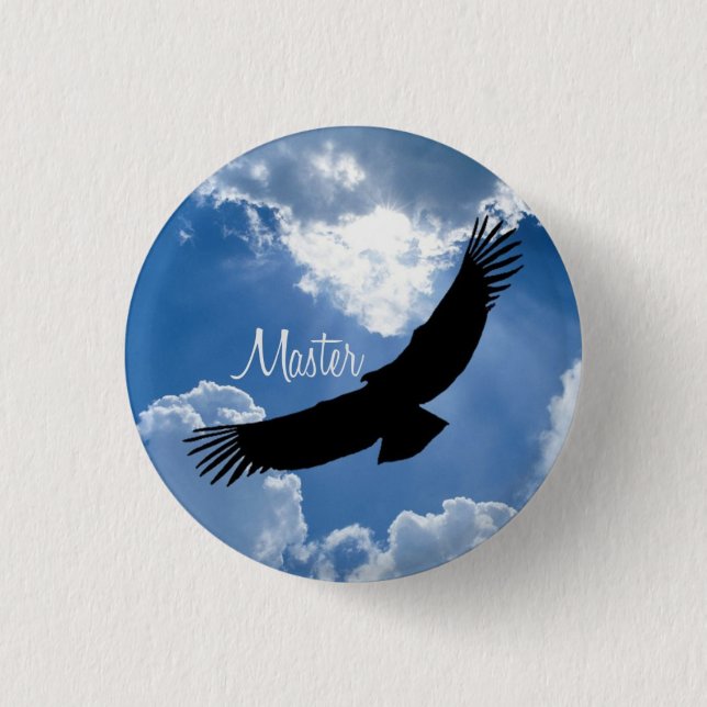 Bóton Redondo 2.54cm Botão mestre (Frente)