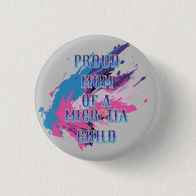 Bóton Redondo 2.54cm Botão Microtia (Frente)