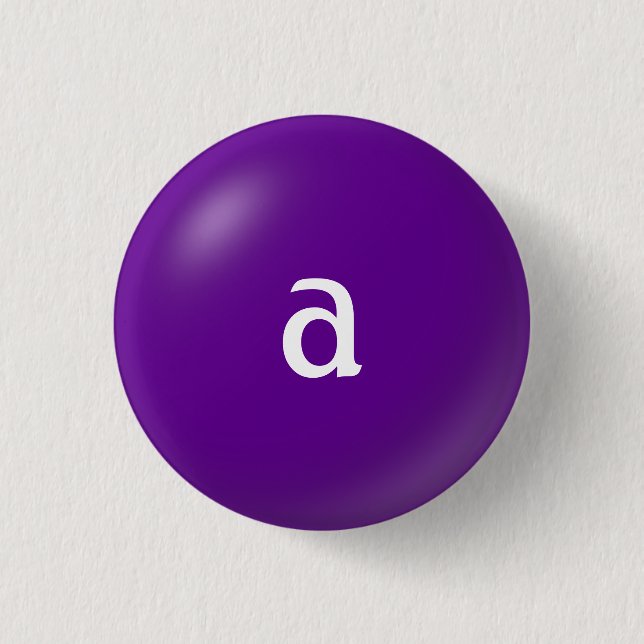 Bóton Redondo 2.54cm Botão Monograma (Frente)